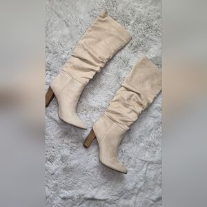 Elegant Cream Knee-High Boots